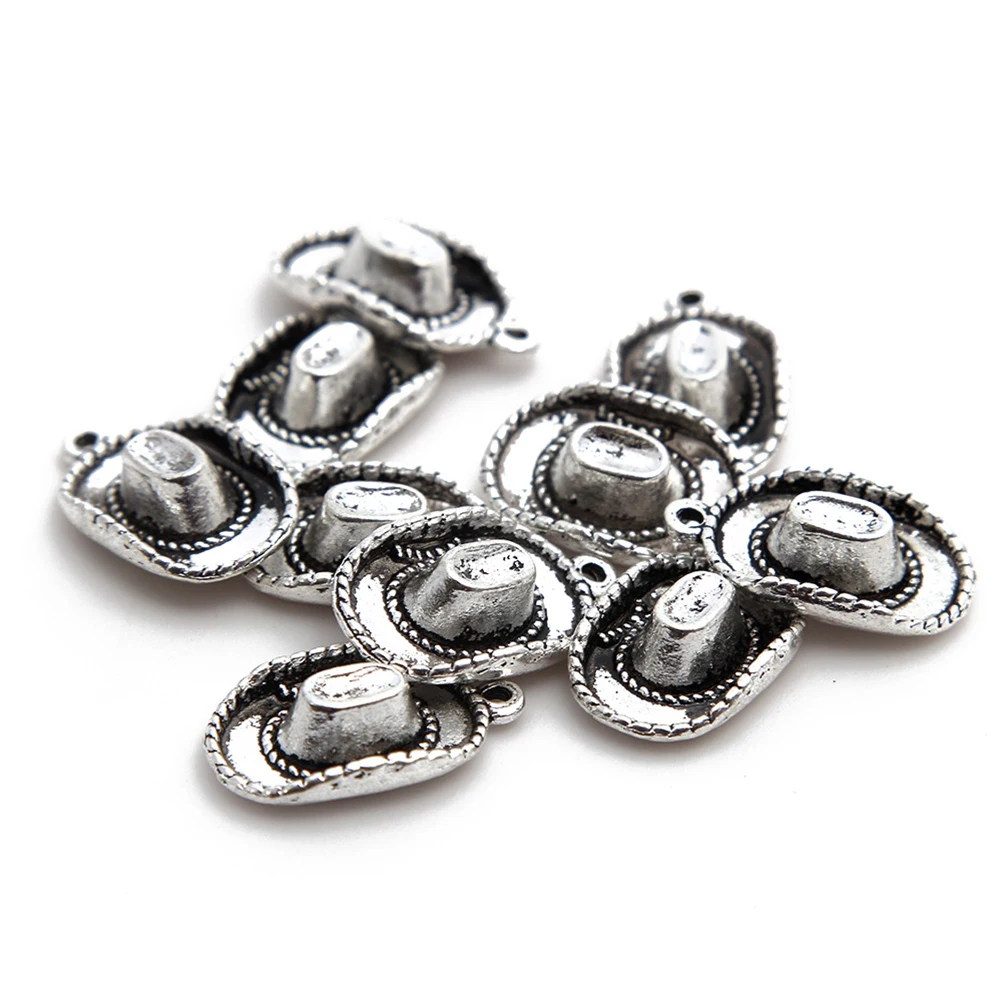 10Pcs DIY Alloy Cowboy Hat Pendant Charms Jewelry Making Accessories Necklace Bracelet Craft Silver Alloy Pendant Charm
10Pcs DIY Alloy Cowboy Hat Pendant Charms Jewelry Making Accessories Necklace Bracelet Craft Silver Alloy Pendant Charm