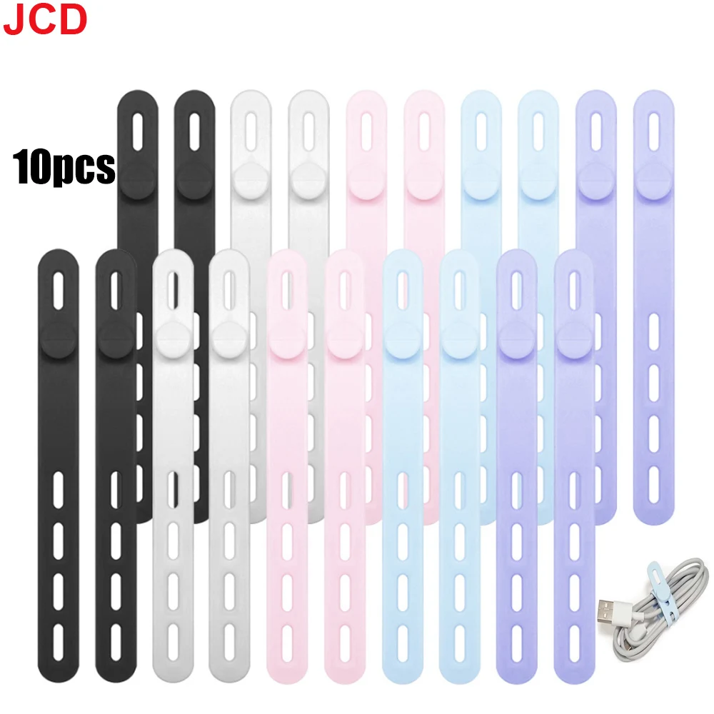 JCD 10p Silicone Cable Ties Adjustable Cable Straps Cord Organizer Reusable Cable Management Organizer Fastening Cable Straps
JCD 10p Silicone Cable Ties Adjustable Cable Straps Cord Organizer Reusable Cable Management Organizer Fastening Cable Straps 