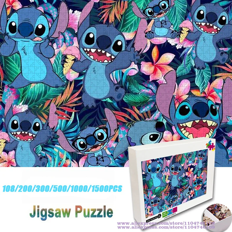 Disney Anime Lilo & Stitch Puzzle Jigsaw Cartoon Characters 108/200/300/500/1000/1500Pcs Intelligence Puzzles Home Decor
Disney Anime Lilo & Stitch Puzzle Jigsaw Cartoon Characters 108/200/300/500/1000/1500Pcs Intelligence Puzzles Home Decor