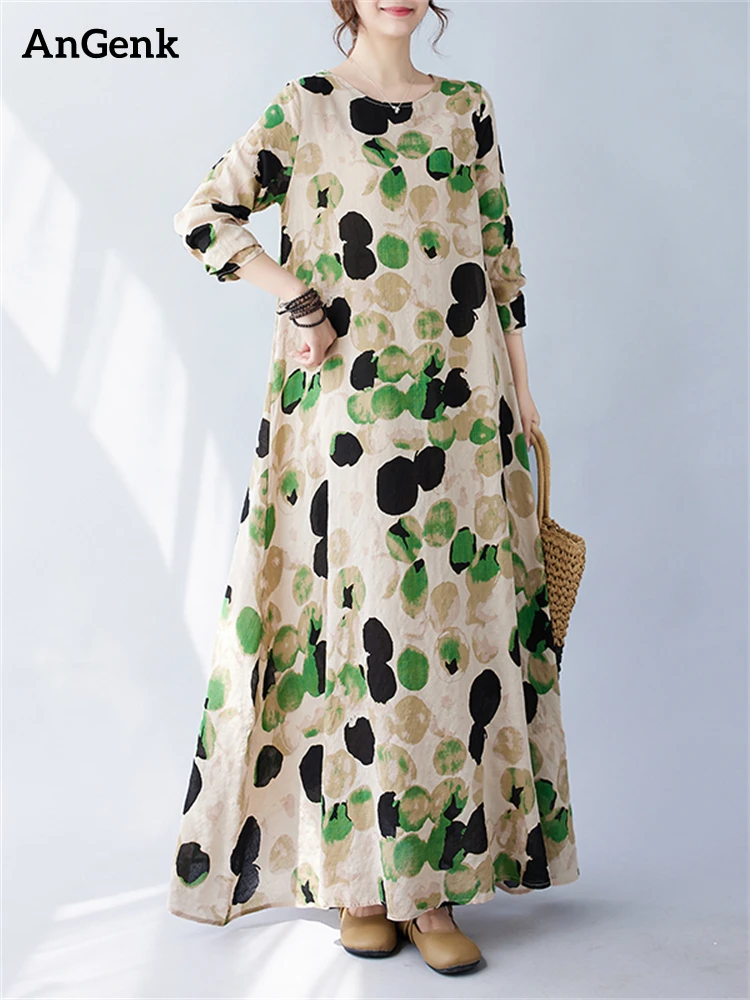 Cotton Polka Dot Vintage Dresses For Women 2023 Autumn Casual Loose Long Dress Femme Robe Office Lady Vestidos Elegant Clothing
Cotton Polka Dot Vintage Dresses For Women 2023 Autumn Casual Loose Long Dress Femme Robe Office Lady Vestidos Elegant Clothing