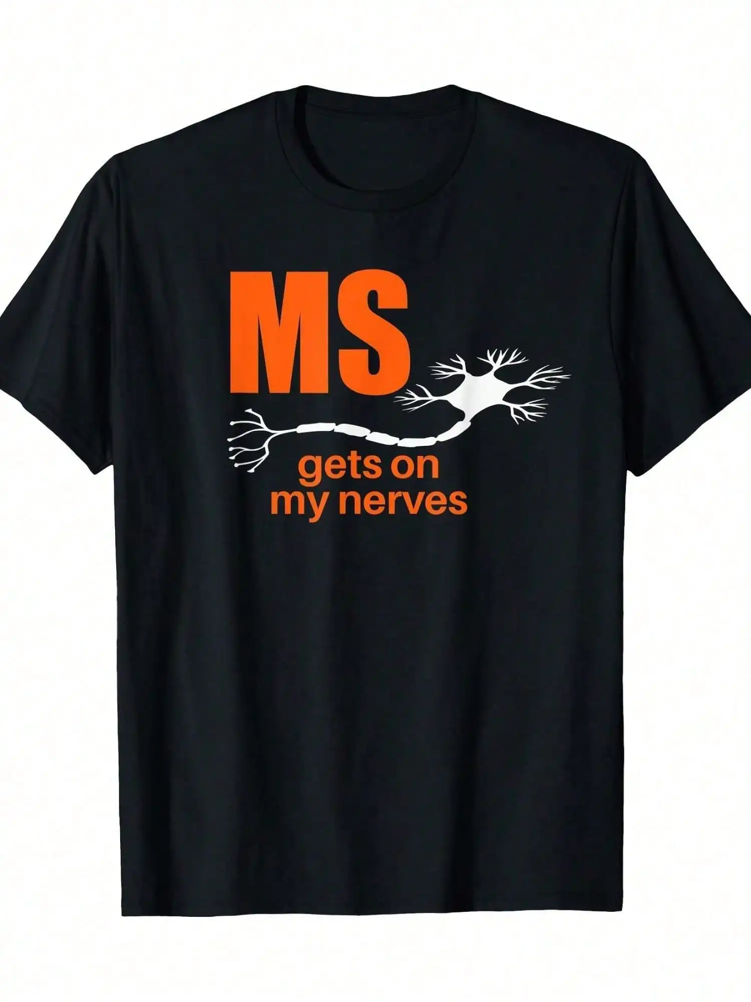 MS Awareness Gift Tee "Multiple Sclerosis Gets on My Nerves" Graphic, 100% Cotton, Short-Sleeve, Crew Neck,
MS Awareness Gift Tee "Multiple Sclerosis Gets on My Nerves" Graphic, 100% Cotton, Short-Sleeve, Crew Neck,