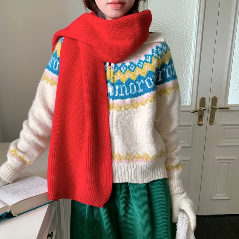 Women Winter Red Scarf Warm Thicken 100% Australia Wool Outdoor Fashion Lady Solid Color Wrap Windproof Scarves 85*170cm
Women Winter Red Scarf Warm Thicken 100% Australia Wool Outdoor Fashion Lady Solid Color Wrap Windproof Scarves 85*170cm