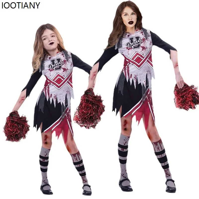 CosplayHalloween Horror Bloody Cheerleading Cosplay Parent-child Costume Kids Adult Terror Zombie Fancy Dress Carnival Party Dre
CosplayHalloween Horror Bloody Cheerleading Cosplay Parent-child Costume Kids Adult Terror Zombie Fancy Dress Carnival Party Dre