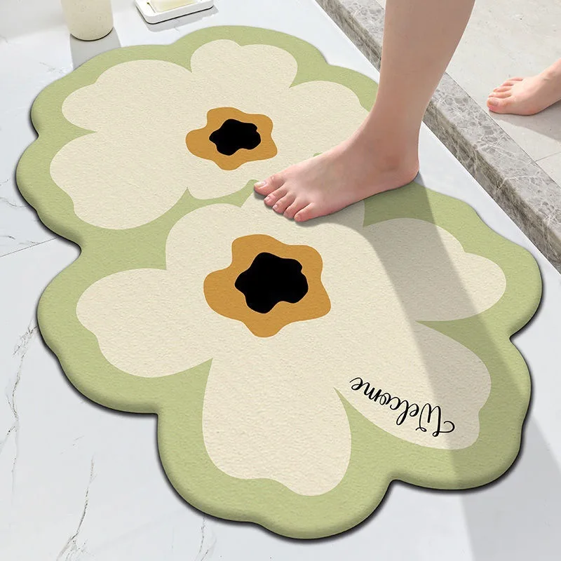 VIKAMA Chic Floral Rubber Non-Slip Bath Mat, Quick Dry Absorbent Easy Clean Rug for Bathroom Entrance Home Decoration
VIKAMA Chic Floral Rubber Non-Slip Bath Mat, Quick Dry Absorbent Easy Clean Rug for Bathroom Entrance Home Decoration