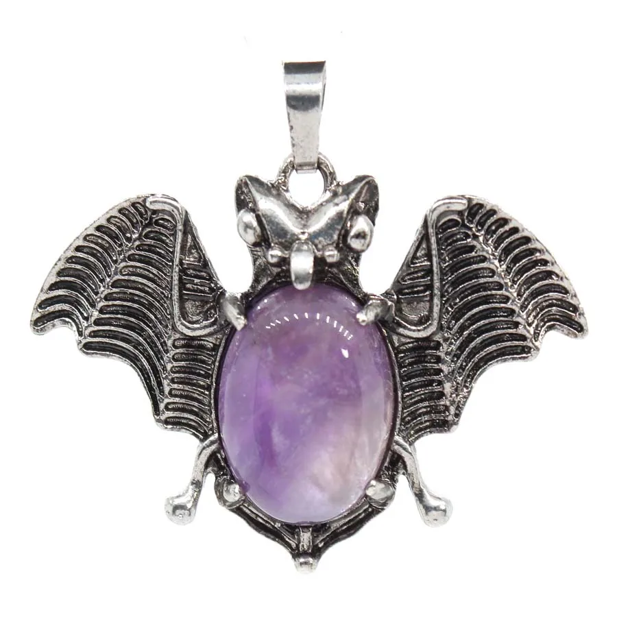 Crystal Stone Animal Bat Vintage Pendant For Women Necklace DIY Natural Amethyst Rose Quartz Lapis Lazuli Pendant Jewelry Making
Crystal Stone Animal Bat Vintage Pendant For Women Necklace DIY Natural Amethyst Rose Quartz Lapis Lazuli Pendant Jewelry Making