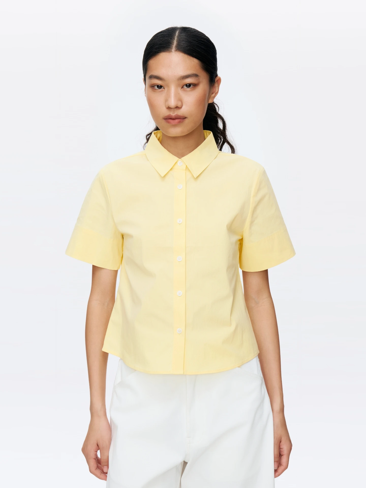 Oneup Women's Slim Fit Short Sleeve Shirt Basic Style Loose Feeling Summer Cotton Blend Fabric Regular Length Casual Shirt
Oneup Women's Slim Fit Short Sleeve Shirt Basic Style Loose Feeling Summer Cotton Blend Fabric Regular Length Casual Shirt