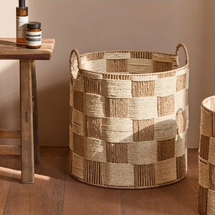 DSA Storage Basket Woven Dirty Basket Household Clothes Rattan Paper Rope Storage Basket Laundry Bedroom Living
DSA Storage Basket Woven Dirty Basket Household Clothes Rattan Paper Rope Storage Basket Laundry Bedroom Living