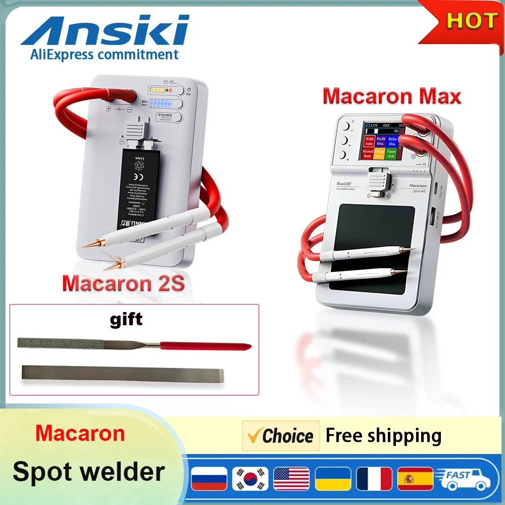 QianLi Macaron Spot Welding Portable Double pulse spot welding for Mobile phone battery spot welding tools With reverse charging
QianLi Macaron Spot Welding Portable Double pulse spot welding for Mobile phone battery spot welding tools With reverse charging