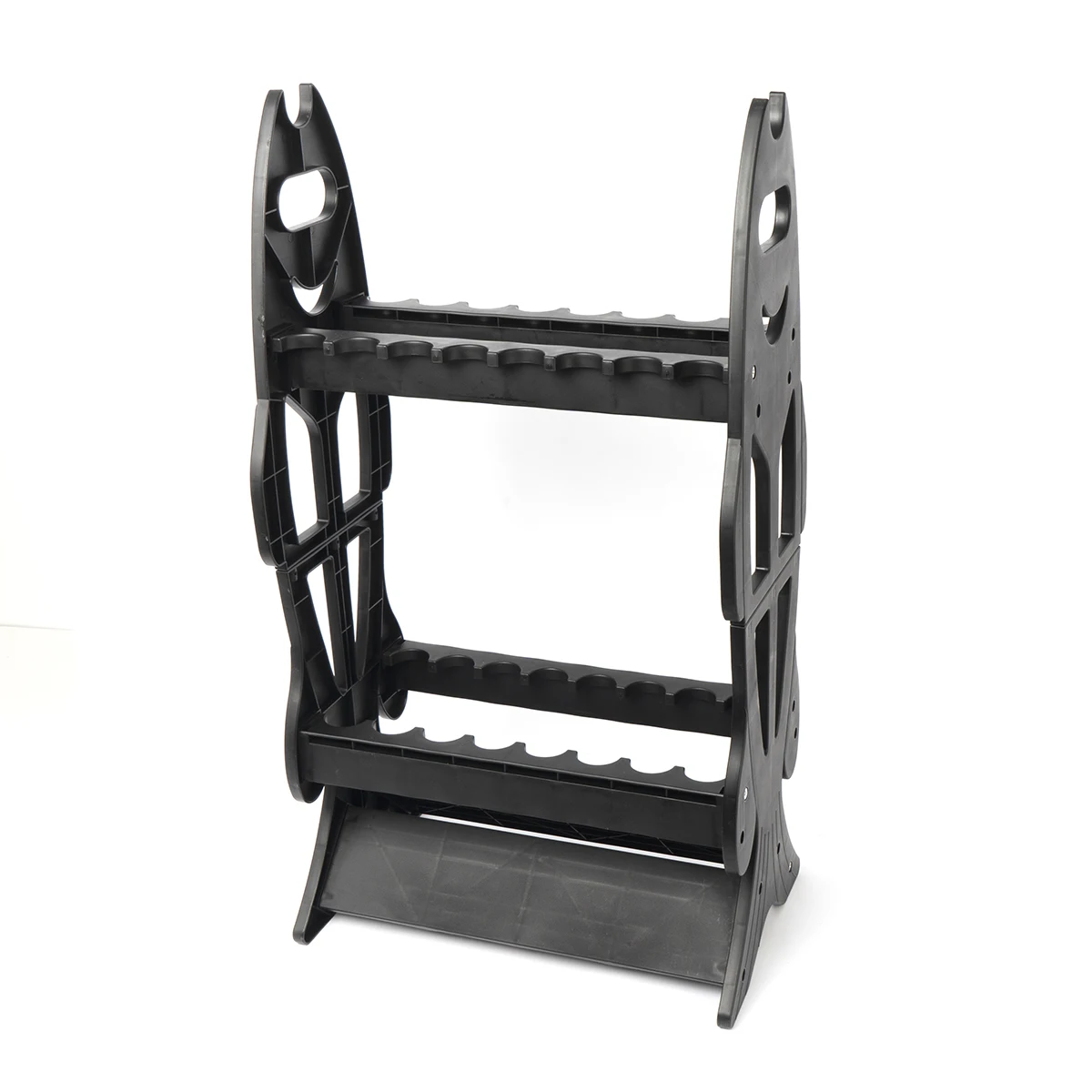 Fish Shape 16 Fishing Rod Holder Storage Rack Compact Fishing Pole Stand Organizer fishing pole stand fishing rod storage stand