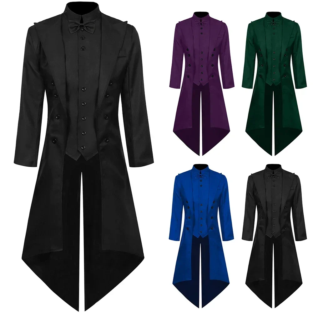 Mens Halloween Tailcoat Gothic Victorian Tailcoat Jacket Steampunk Medieval Cosplay Costume Coats Retro Party Men's Jackets
Mens Halloween Tailcoat Gothic Victorian Tailcoat Jacket Steampunk Medieval Cosplay Costume Coats Retro Party Men's Jackets