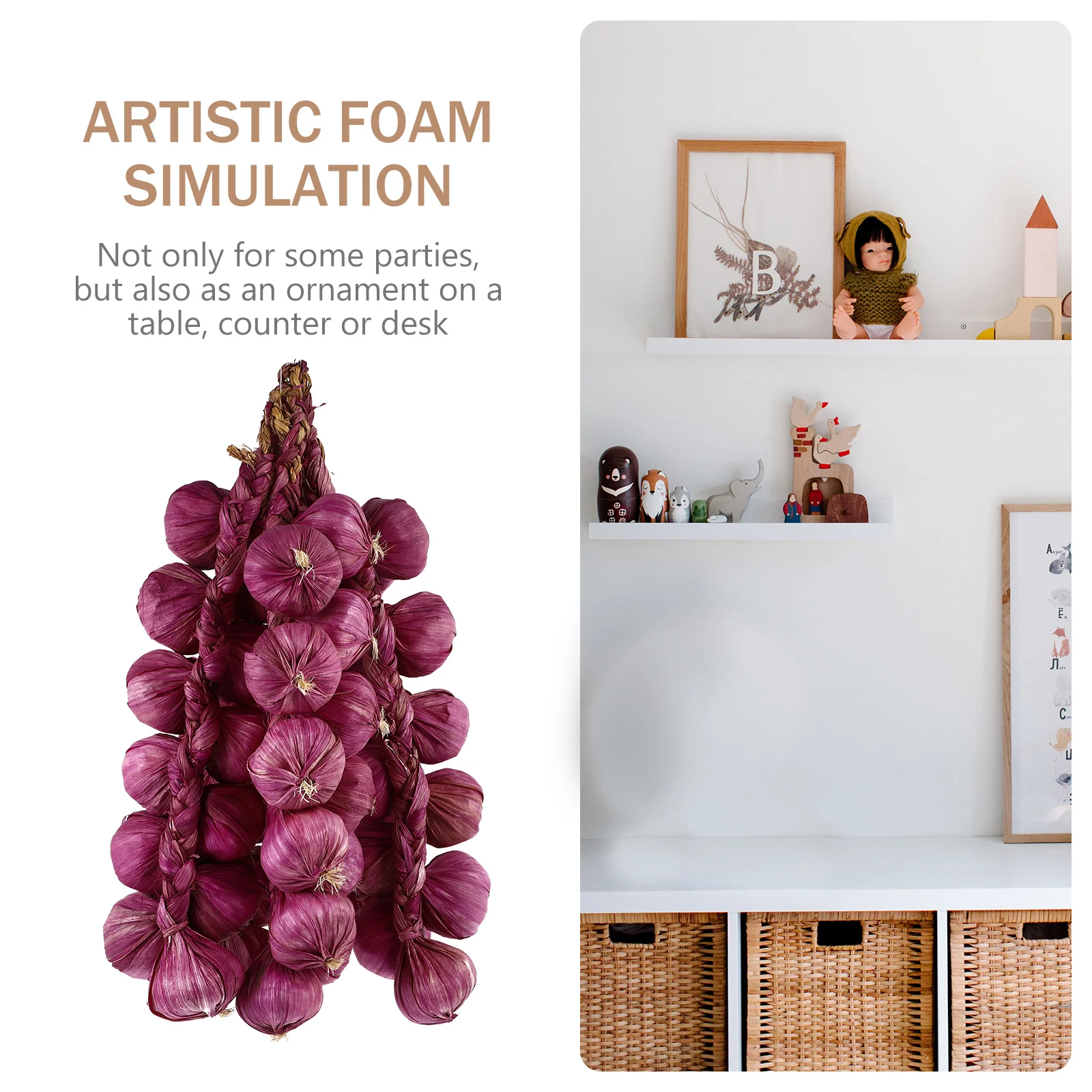 5 Pcs Artificial Garlic Decor Faux Purple Vegetable Model for Home Garden Party Wall Art Hanging Lifelike DurableGarlic nament
5 Pcs Artificial Garlic Decor Faux Purple Vegetable Model for Home Garden Party Wall Art Hanging Lifelike DurableGarlic nament