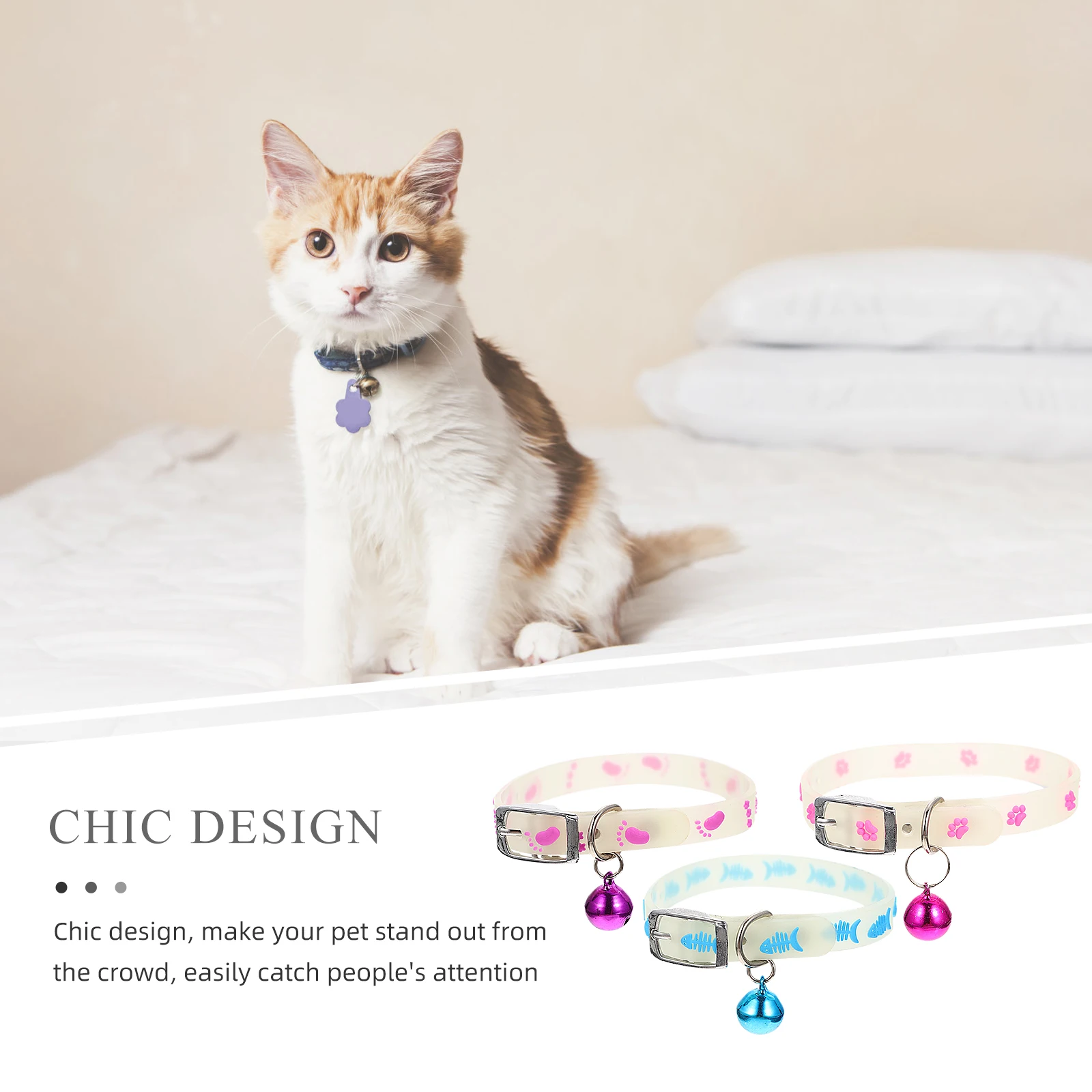 3Pcs Fluorescent Pet Collar Comfortable Wear Stylish Design Cat Dog Necklace AntiLost NightGlow Collars
3Pcs Fluorescent Pet Collar Comfortable Wear Stylish Design Cat Dog Necklace AntiLost NightGlow Collars