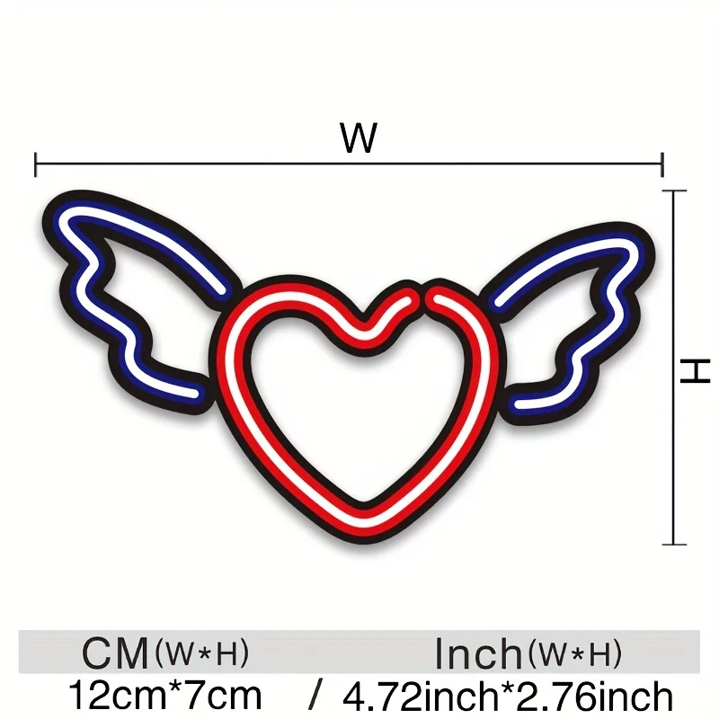 1 шт. "Неоновая наклейка на автомобиль с крылатым сердцем, наклейка с дизайном любви, отличительный автомобильный аксессуар для любителей, сладкий декор автомобиля"
1 шт. "Неоновая наклейка на автомобиль с крылатым сердцем, наклейка с дизайном любви, отличительный автомобильный аксессуар для любителей, сладкий декор автомобиля"