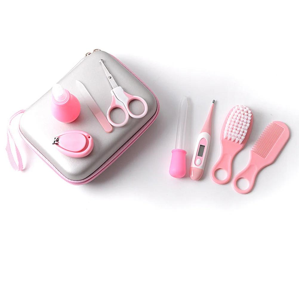 8 in 1 Baby Grooming Kit Safe Nail Clippers File Tweezer Set with Feeder Thermometer Aspirator Brush Comb for Infant and Toddler
8 in 1 Baby Grooming Kit Safe Nail Clippers File Tweezer Set with Feeder Thermometer Aspirator Brush Comb for Infant and Toddler