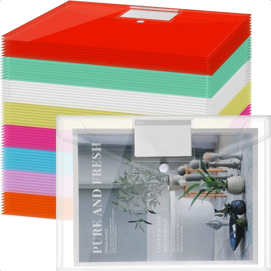 100 Pcs Clear Envelopes with Snap Button Closure A4 Letter Size Plastic Envelope Folder Poly Document File Folders for home Off 
100 Pcs Clear Envelopes with Snap Button Closure A4 Letter Size Plastic Envelope Folder Poly Document File Folders for home Off