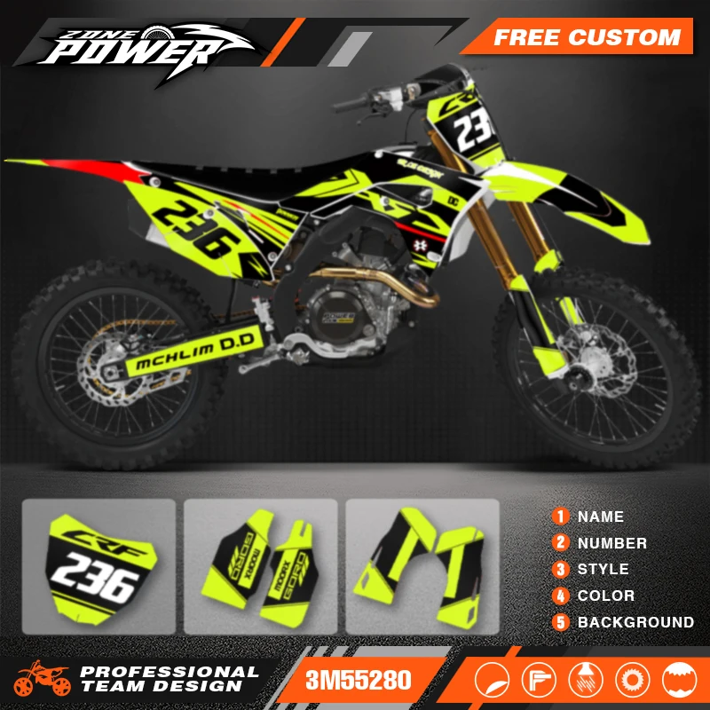 Powerzone Motorcycle Graphic Decal Stickers Kits For Honda CRF450R 2017-2020 CRF250 CRF250R 2018-2021 Number Name Customize 33
Powerzone Motorcycle Graphic Decal Stickers Kits For Honda CRF450R 2017-2020 CRF250 CRF250R 2018-2021 Number Name Customize 33