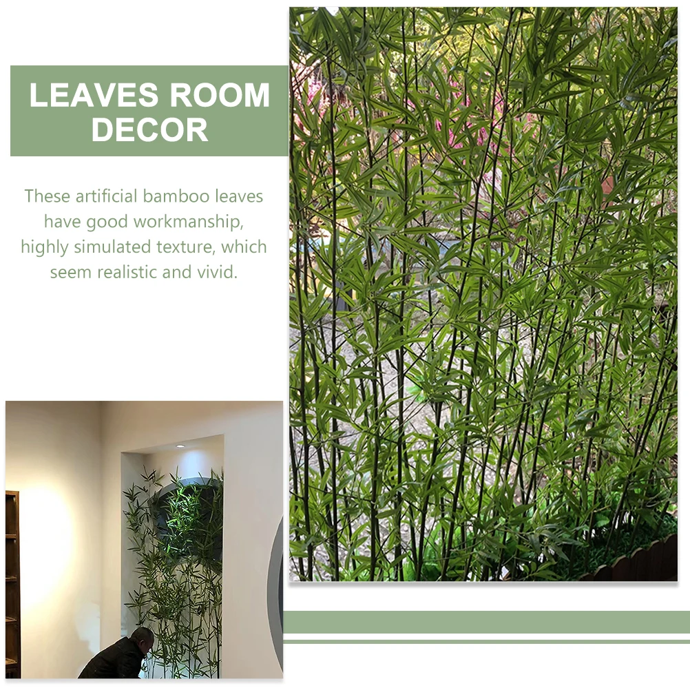 30pcs Artificial Bamboo Leaves Decoration Faux Green Leaf Ornaments for Home Garden Party Reusable Plastic Branches 
30pcs Artificial Bamboo Leaves Decoration Faux Green Leaf Ornaments for Home Garden Party Reusable Plastic Branches