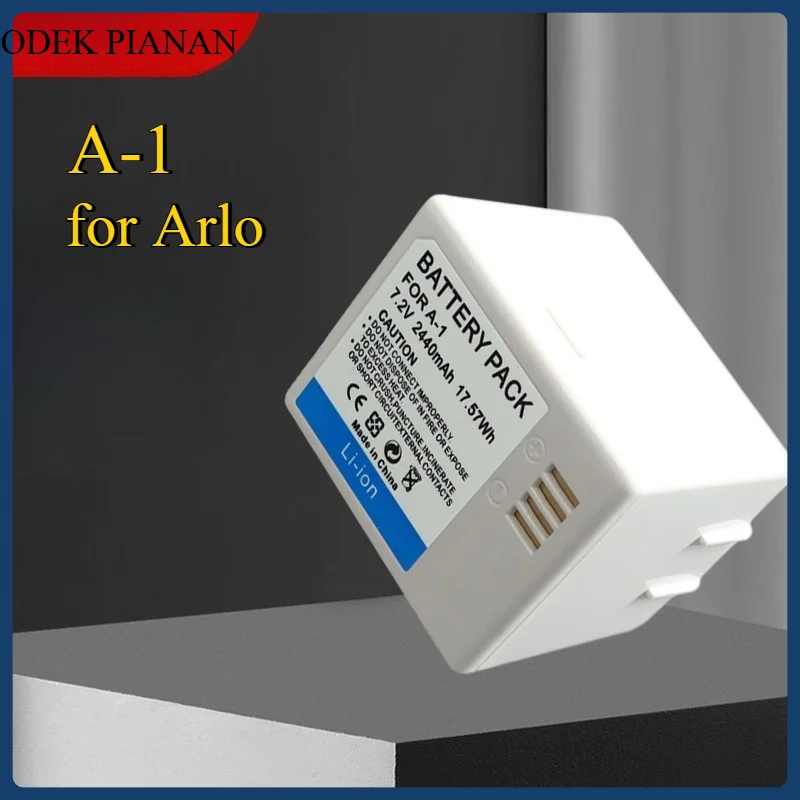 Аккумулятор A-1 емкостью 2440 мАч для Arlo Ultra Pro/Pro 2, замена большой емкости для камеры безопасности Netgear Arlo, расширенное время записи
Аккумулятор A-1 емкостью 2440 мАч для Arlo Ultra Pro/Pro 2, замена большой емкости для камеры безопасности Netgear Arlo, расширенное время записи