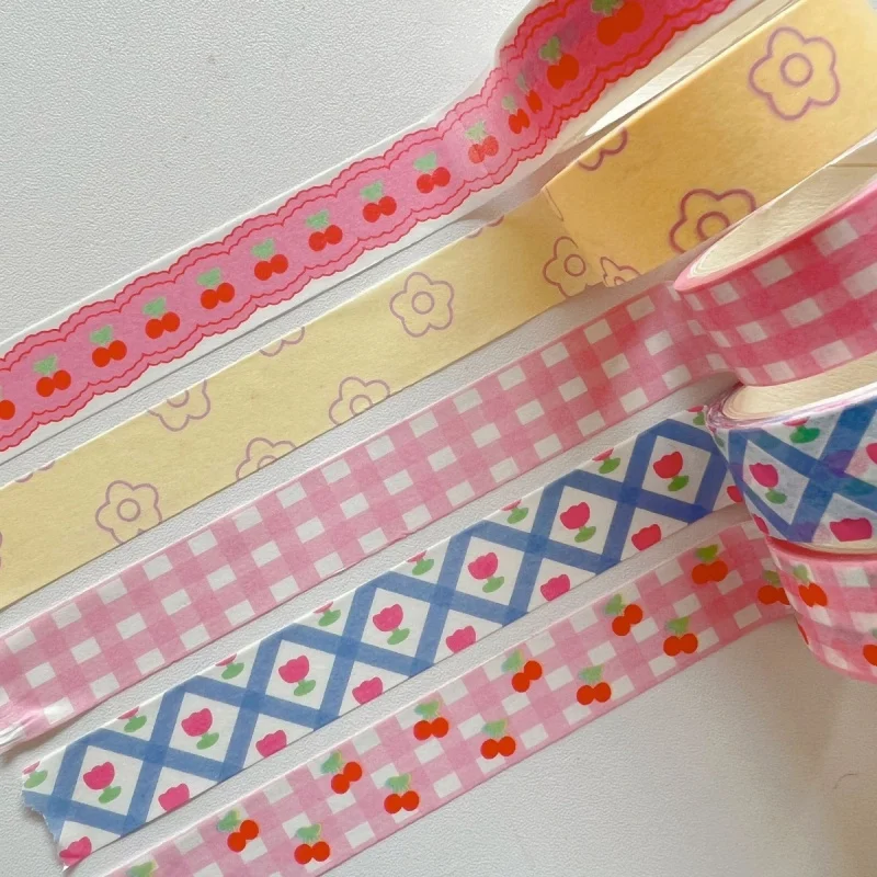 Custom.25m Korean INS Cherry Washi Tape Girly Heart Grid Tape Decoration Material Sticker Tape Customization
Custom.25m Korean INS Cherry Washi Tape Girly Heart Grid Tape Decoration Material Sticker Tape Customization