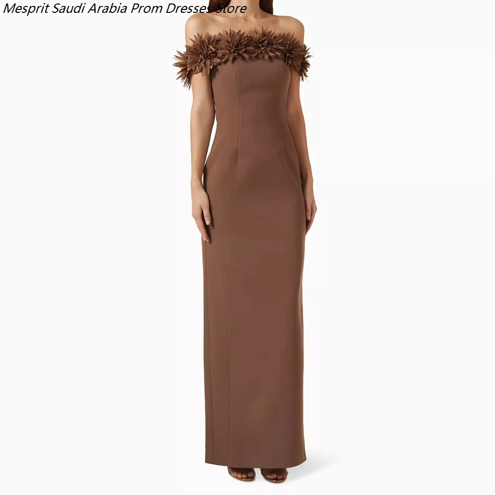 Women's Straight Evening Dresses Ankle-length Off The Shoulder Sleeveless Prom Dresses Fashion Flowers Backless Customized Gowns
Women's Straight Evening Dresses Ankle-length Off The Shoulder Sleeveless Prom Dresses Fashion Flowers Backless Customized Gowns