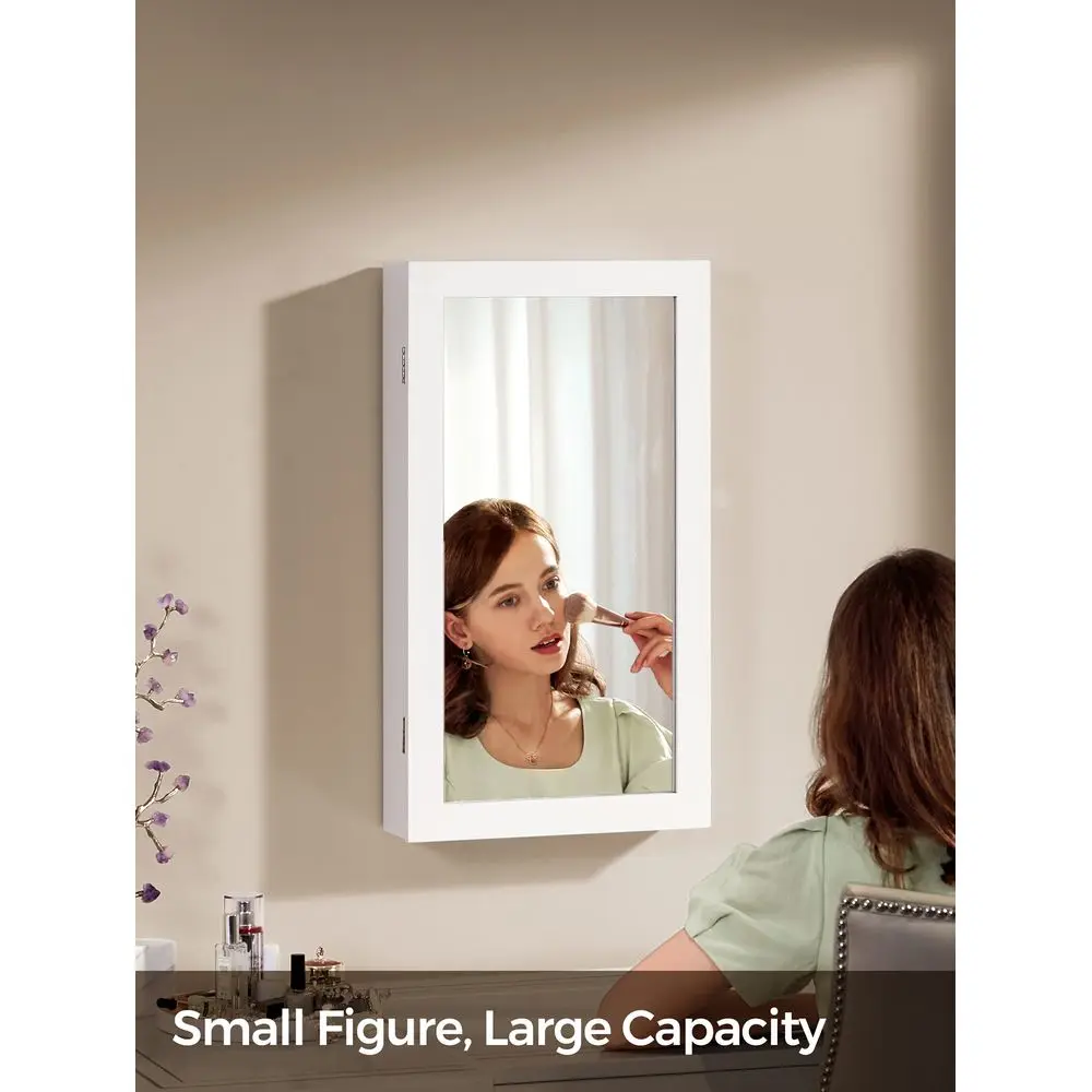 Lockable Jewelry Cabinet Armoire With Mirror, WallMounted Space Saving Jewelry Storage Organizer
Lockable Jewelry Cabinet Armoire With Mirror, WallMounted Space Saving Jewelry Storage Organizer