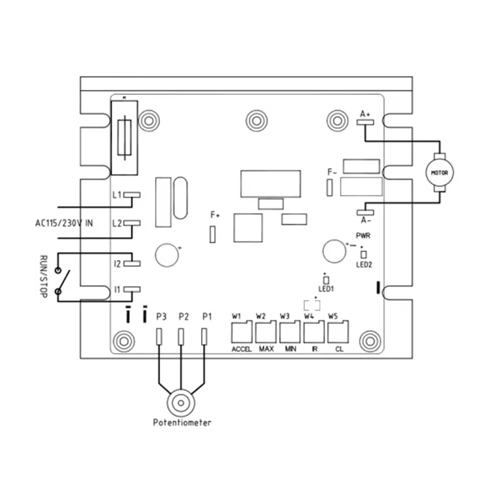 1.5KW DC Brush Motor Driver LKDR007B 10A Output Voltage Adjustable 0-100% Input 115V/230VAC for Small Industrial Equipment
1.5KW DC Brush Motor Driver LKDR007B 10A Output Voltage Adjustable 0-100% Input 115V/230VAC for Small Industrial Equipment