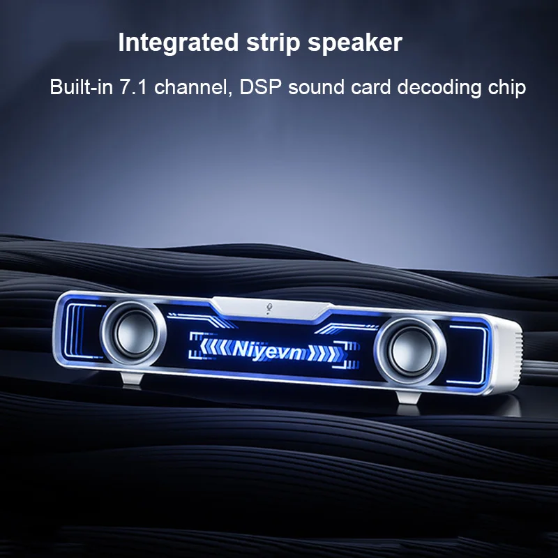 V26 Desktop wired e-sports Soundbar multimedia Bluetooth speaker RGB lighting effects DSP sound card decoding chip HIFI Audio
V26 Desktop wired e-sports Soundbar multimedia Bluetooth speaker RGB lighting effects DSP sound card decoding chip HIFI Audio