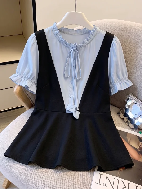 Summer New Style Women's Short Sleeve Shirt Wooden Shoulder Commute Korean Loose Fit Breathable Skin-Friendly Shirt
Summer New Style Women's Short Sleeve Shirt Wooden Shoulder Commute Korean Loose Fit Breathable Skin-Friendly Shirt