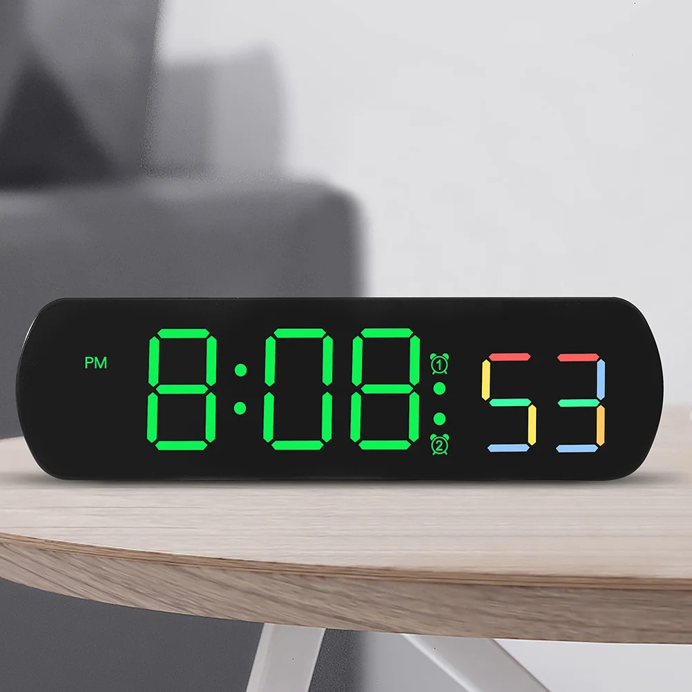 LED Alarm Clock Digital Display with Temperature Countdown Timer Multi Function Desktop Clock for Bedroom Office Living Room