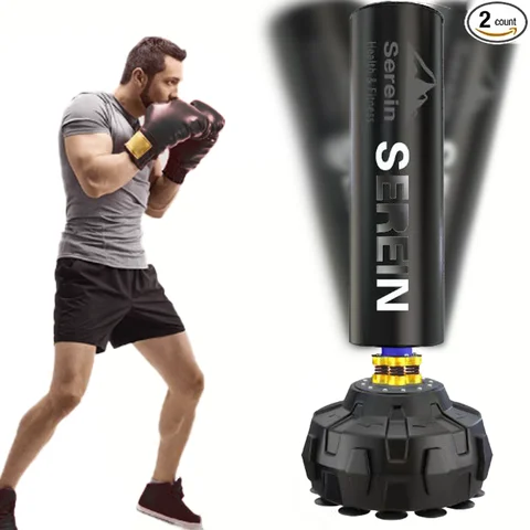 70'' Freestanding Punching Bag - 205lbs, with Boxing Gloves and Stable Suction Cup Base, Ideal for Adult Kickboxing Stand