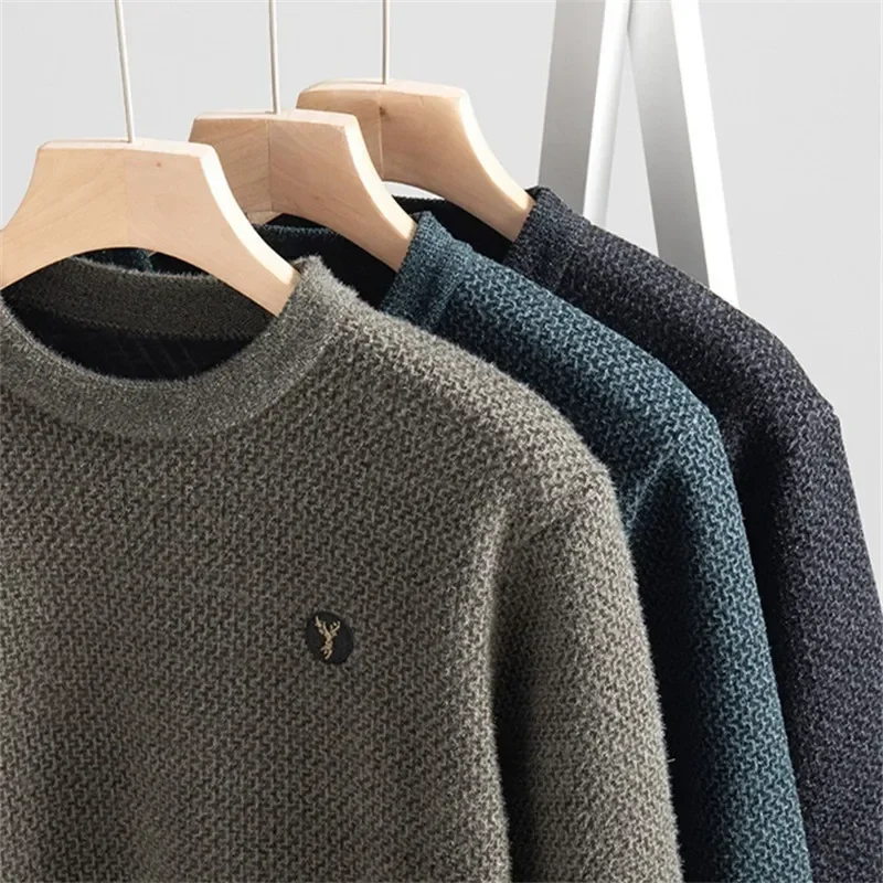 2026 Men's Thick Warm Sweater Autumn Winter Round Neck Casual Sweater Pullovers Tops Solid Plush Thickened Sweater Men Clothes
2026 Men's Thick Warm Sweater Autumn Winter Round Neck Casual Sweater Pullovers Tops Solid Plush Thickened Sweater Men Clothes