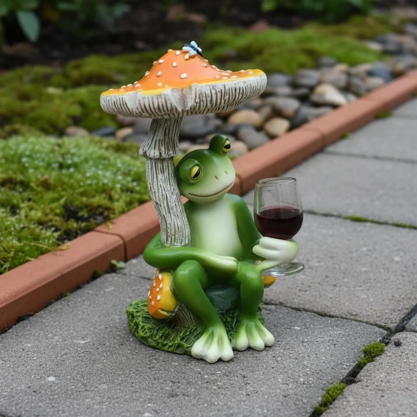 Frog Under Toadstool Figurine Creative Design Frog Drinking Beverage Statue House Decoration Hand Painted for Garden, Patio
Frog Under Toadstool Figurine Creative Design Frog Drinking Beverage Statue House Decoration Hand Painted for Garden, Patio