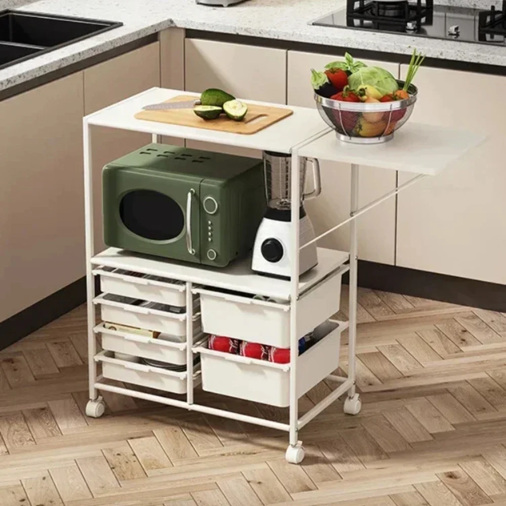 Kitchen Storage Handcart Multi-Functional Multi Layer Cabinet Side Cabinets Cart Extension Design Kitchen Microwave Moving Cart
Kitchen Storage Handcart Multi-Functional Multi Layer Cabinet Side Cabinets Cart Extension Design Kitchen Microwave Moving Cart