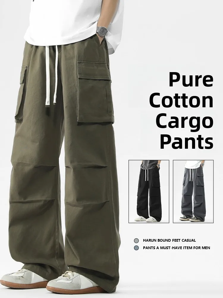 Men's Casual Cotton Work Trousers Spring Summer Loose Straight Leg Pants Multi Pockets Breathable Comfortable Youth Fashion
Men's Casual Cotton Work Trousers Spring Summer Loose Straight Leg Pants Multi Pockets Breathable Comfortable Youth Fashion
