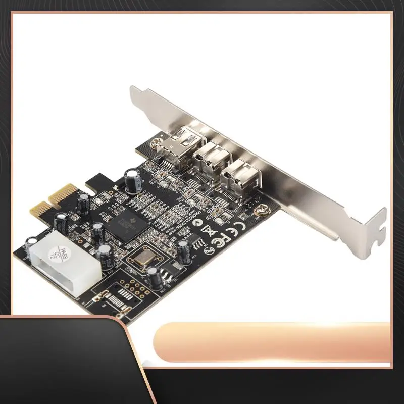 SY-PEX30016 3-портовая карта IEEE 1394 Firewire 1394B и 1394A Pcie 1,1 X1 TI XIO2213B Чипсет Требуется драйвер Legacy
SY-PEX30016 3-портовая карта IEEE 1394 Firewire 1394B и 1394A Pcie 1,1 X1 TI XIO2213B Чипсет Требуется драйвер Legacy