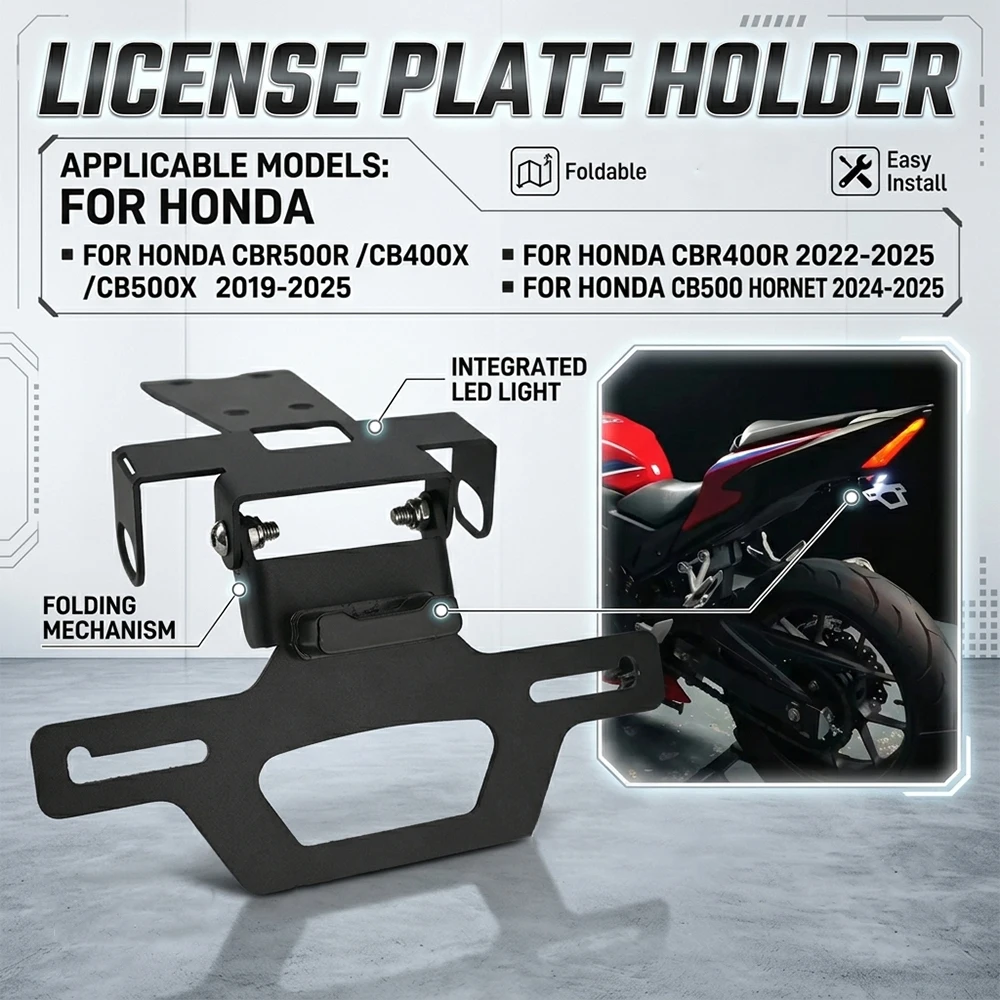 For HONDA CB500 Hornet 500 CBR500R CBR400R CB 500 CBR 500R License Plate Holder Motorcycle Tail Tidy Fender Eliminator LED Light
For HONDA CB500 Hornet 500 CBR500R CBR400R CB 500 CBR 500R License Plate Holder Motorcycle Tail Tidy Fender Eliminator LED Light