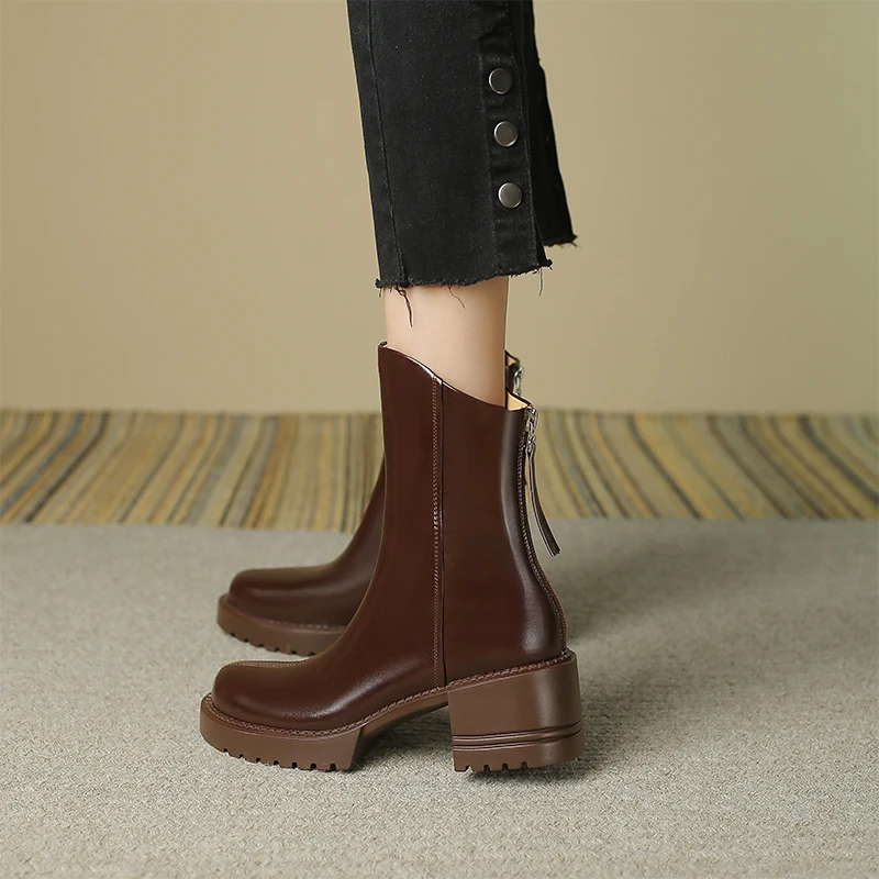 2022 Fall Shoes Women Boots Round Toe Chunky Heel Female Shoes Winter Solid Short Modern Boots Women Platform Heel
2022 Fall Shoes Women Boots Round Toe Chunky Heel Female Shoes Winter Solid Short Modern Boots Women Platform Heel
