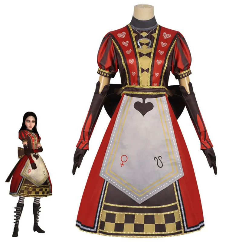 Halloween 2025 Alice Cosplay Dress Alice: Madness Returns Costumes Women's Red Poker Dresses Carnival Party Alice's Maid Uniform
Halloween 2025 Alice Cosplay Dress Alice: Madness Returns Costumes Women's Red Poker Dresses Carnival Party Alice's Maid Uniform