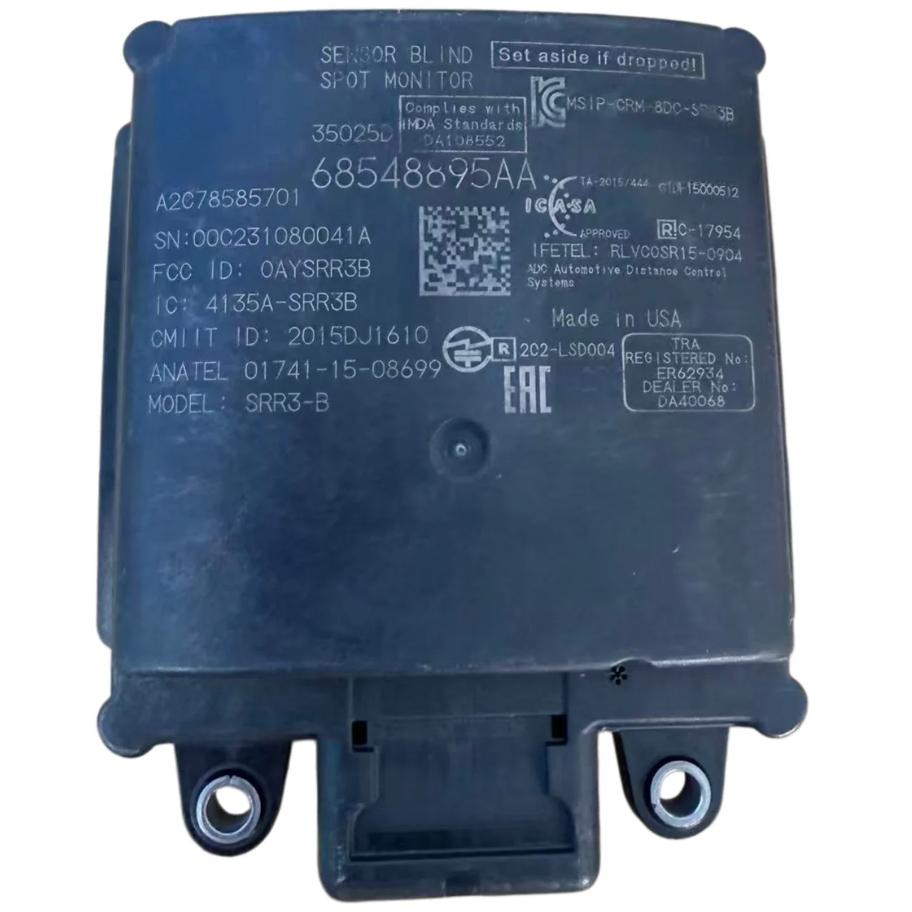 68548895AA Blind Spot Module Sensor Right For Ram 2500 3500 2020-2024
68548895AA Blind Spot Module Sensor Right For Ram 2500 3500 2020-2024