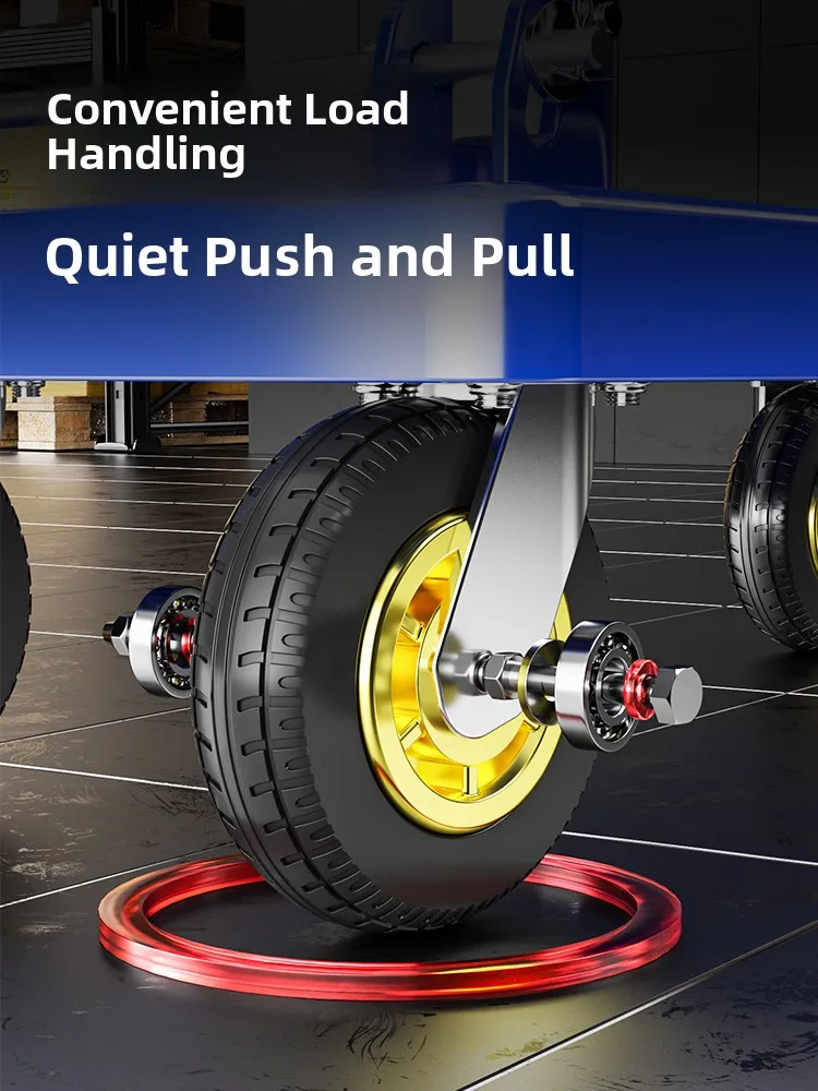 Портативная ручная тележка с бесшумными колесами. Прочная износостойкая пластиковая передвижная тележка для домашнего использования. 
Портативная ручная тележка с бесшумными колесами. Прочная износостойкая пластиковая передвижная тележка для домашнего использования.