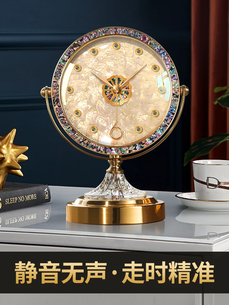 Light luxury high-end seat clock, living room desktop clock, desktop shell, high-end ornament
Light luxury high-end seat clock, living room desktop clock, desktop shell, high-end ornament