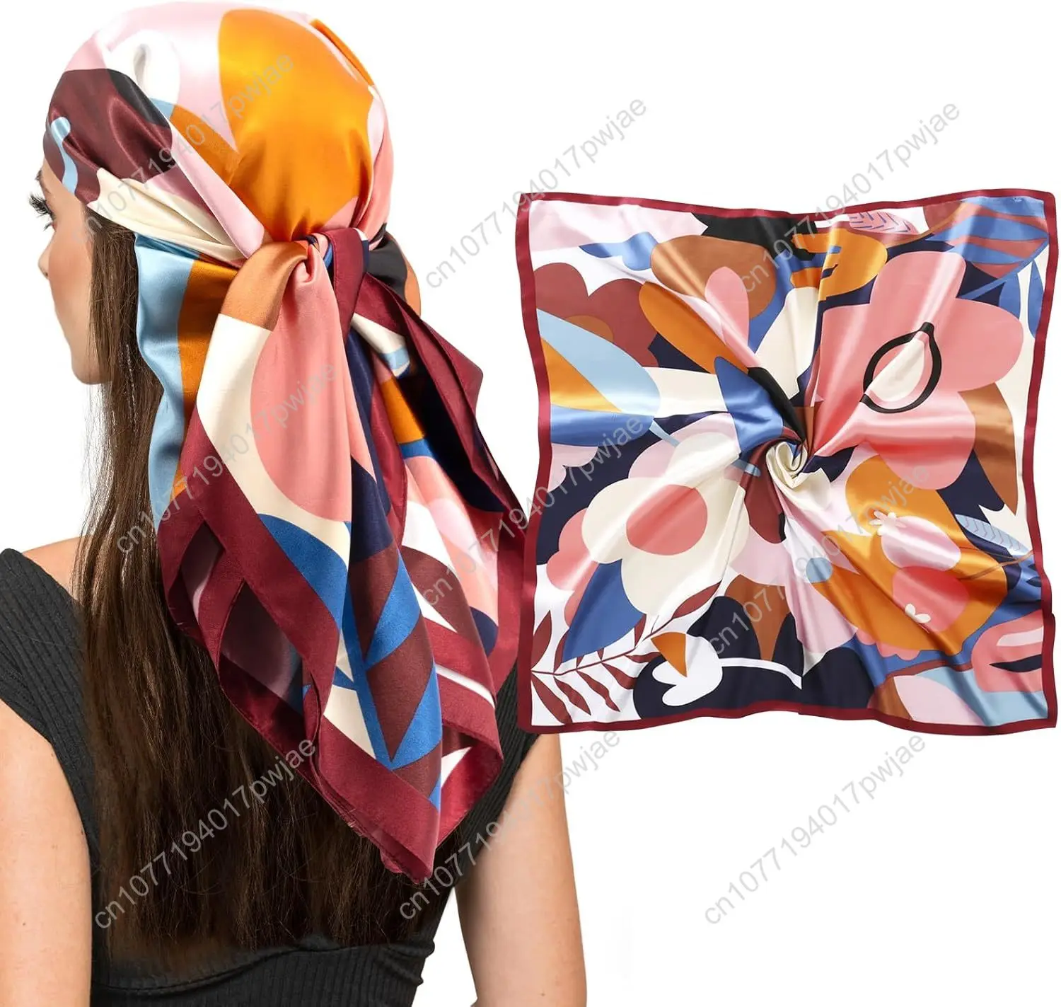 vimate 35" Square Silk Like Head Scarf - Women's Fashion Silk Feeling Scarf for Hair Wrapping and Sleeping at Night.
vimate 35" Square Silk Like Head Scarf - Women's Fashion Silk Feeling Scarf for Hair Wrapping and Sleeping at Night.