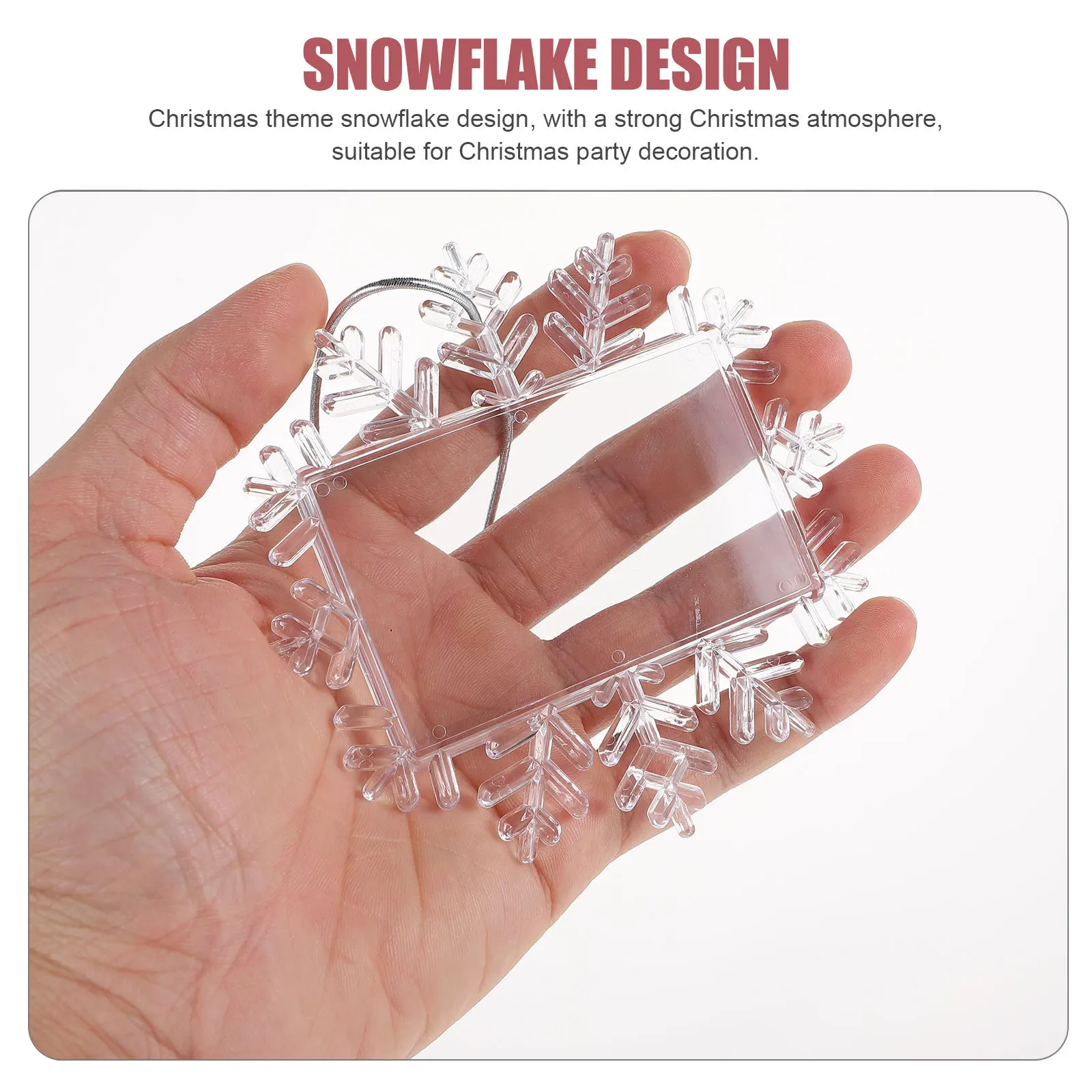 2Pcs Christmas Photo Frame Pendant Snowflake Design DIY Hanging Ornament Xmas Tree Pendant Decorative Photo Frame
2Pcs Christmas Photo Frame Pendant Snowflake Design DIY Hanging Ornament Xmas Tree Pendant Decorative Photo Frame