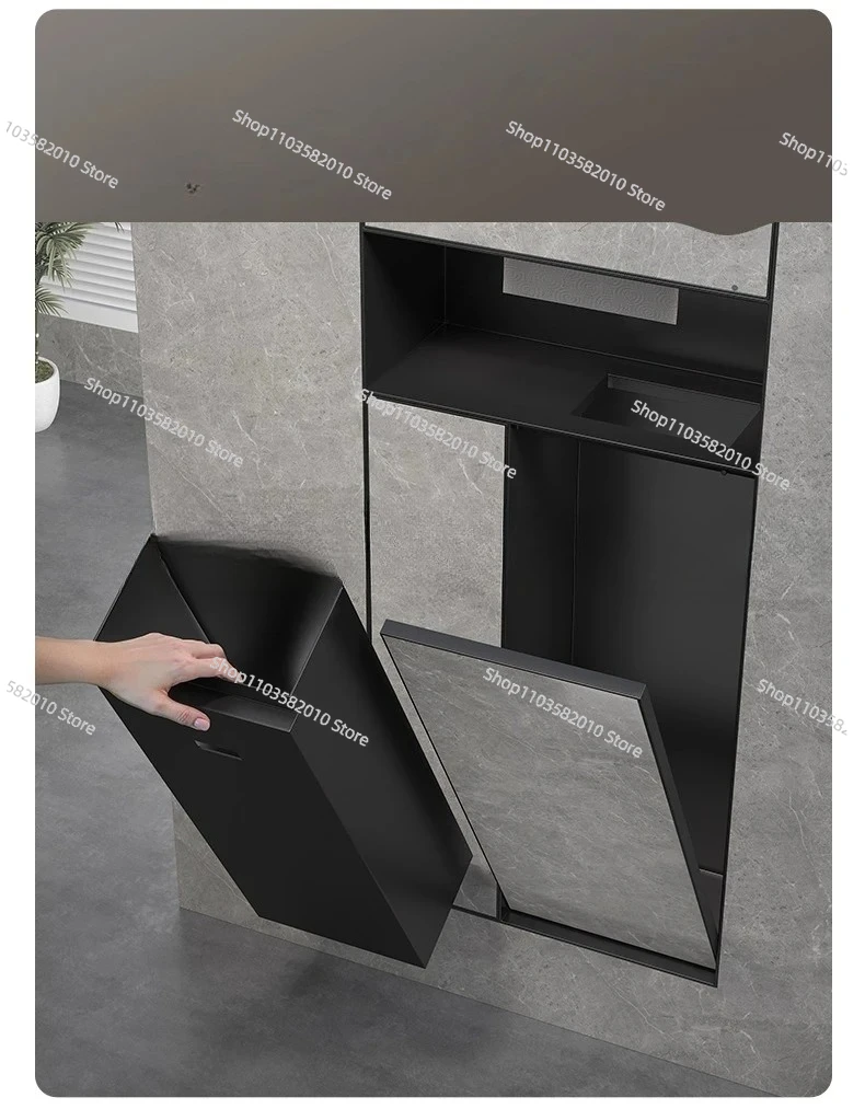 Скрытая ниша из нержавеющей стали для ванной комнаты, встроенный мусорный бак, держатель для салфеток, полка для хранения, настраиваемый шкаф.
Скрытая ниша из нержавеющей стали для ванной комнаты, встроенный мусорный бак, держатель для салфеток, полка для хранения, настраиваемый шкаф.