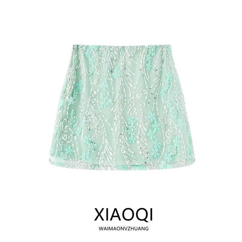 3D Embroidery Floral Me Sequin f Skirt Women's Faion Summer 2025 l Waist ort Skirt Versatile All-Match Design
3D Embroidery Floral Me Sequin f Skirt Women's Faion Summer 2025 l Waist ort Skirt Versatile All-Match Design