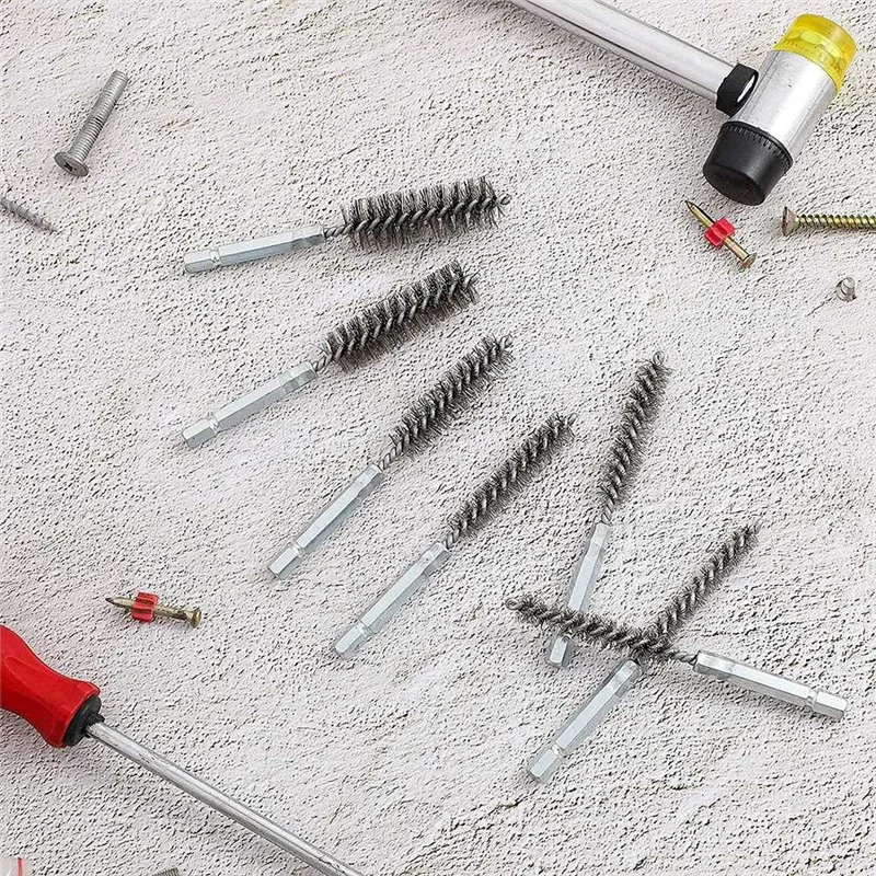 【Rushed】8Pcs Wire Brush Drill Bit Set With 1/4 Inch Hexagon Shank Steel Wire Twisting Brush,Suitable For Drilling Percussion
【Rushed】8Pcs Wire Brush Drill Bit Set With 1/4 Inch Hexagon Shank Steel Wire Twisting Brush,Suitable For Drilling Percussion