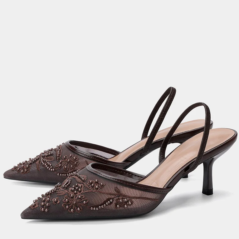 Size 35-42 High Heels 2026 Summer New Point Toe Embroidered Mesh Large Size Lace High Heels Women Stiletto Sandals
Size 35-42 High Heels 2026 Summer New Point Toe Embroidered Mesh Large Size Lace High Heels Women Stiletto Sandals