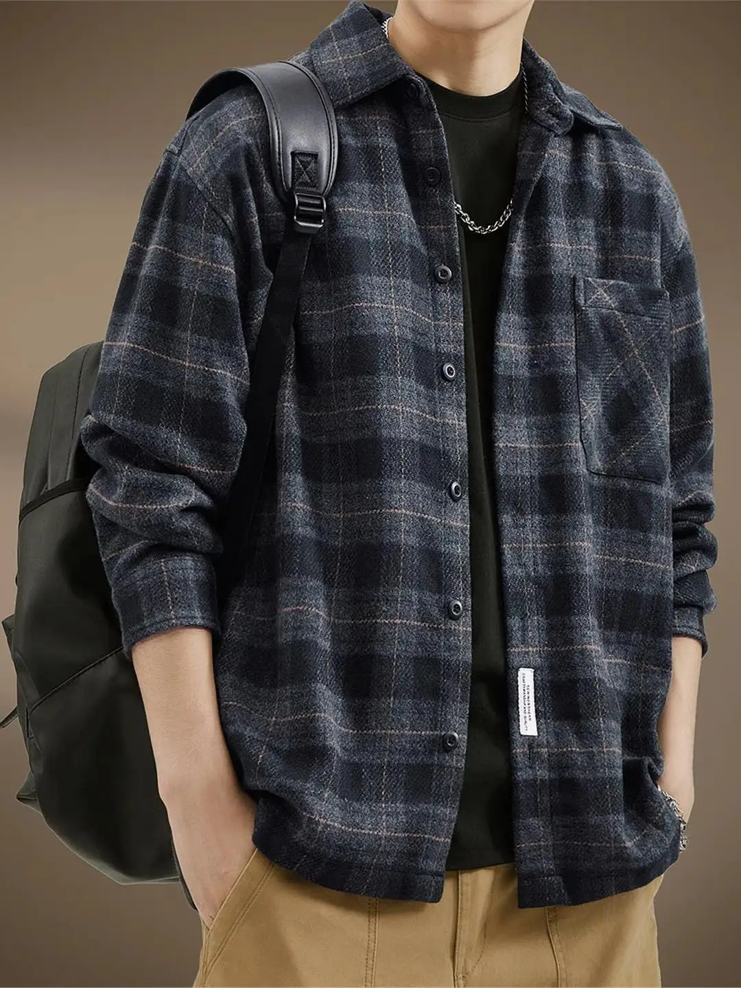 Retro American Heavyweight Fleece Plaid Shirt Jacket Men's Loose Classic Long Sleeve Casual Outerwear Autumn Winter New Style
Retro American Heavyweight Fleece Plaid Shirt Jacket Men's Loose Classic Long Sleeve Casual Outerwear Autumn Winter New Style