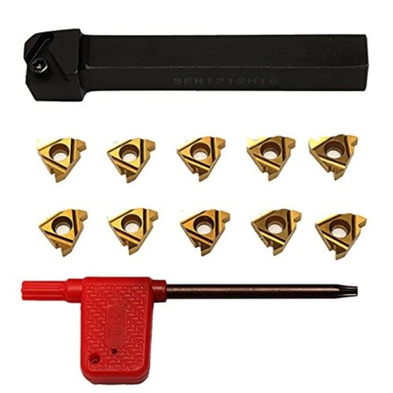 SER1212H16 Токарный инструмент с хвостовиком + 10 шт. 16ER AG60 Лезвие с ЧПУ
SER1212H16 Токарный инструмент с хвостовиком + 10 шт. 16ER AG60 Лезвие с ЧПУ