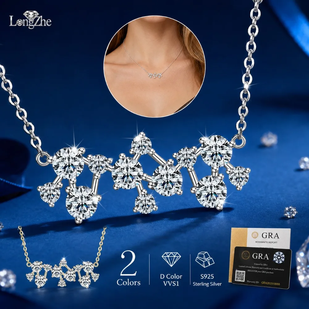Moissanite Star Cluster Necklace for Women S925 Sterling Silver D Color Celestial Pendant Chain K White Gold K Gold Jewelry Gift
Moissanite Star Cluster Necklace for Women S925 Sterling Silver D Color Celestial Pendant Chain K White Gold K Gold Jewelry Gift